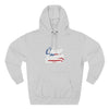 Patriotic 'Puck Off Canada' Fleece Hoodie — USA Flag Graphic Pullover Printify