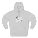 Patriotic 'Puck Off Canada' Fleece Hoodie — USA Flag Graphic Pullover Printify