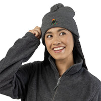 Copy of Embroidered Pom-Pom Knit Beanie — Cozy Winter Hat with Subtle Logo Printify