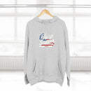 Patriotic 'Puck Off Canada' Fleece Hoodie — USA Flag Graphic Pullover Printify
