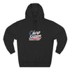 Patriotic 'Puck Off Canada' Fleece Hoodie — USA Flag Graphic Pullover Printify