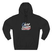 Patriotic 'Puck Off Canada' Fleece Hoodie — USA Flag Graphic Pullover Printify