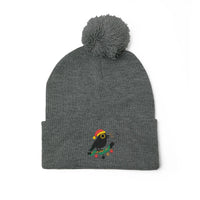 Copy of Embroidered Pom-Pom Knit Beanie — Cozy Winter Hat with Subtle Logo Printify