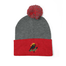 Copy of Embroidered Pom-Pom Knit Beanie — Cozy Winter Hat with Subtle Logo Printify