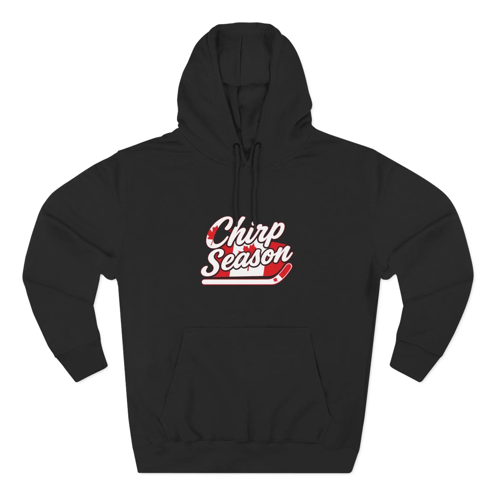 Patriotic 'Puck Off USA' Fleece Hoodie — Canada Flag Graphic Pullover