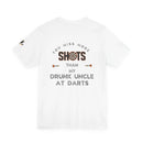 Hockey T-Shirt  - Drunk Uncle at Darts Printify