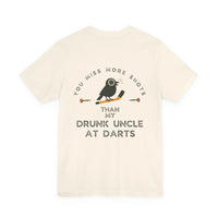 Hockey T-Shirt  - Drunk Uncle at Darts Printify