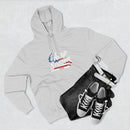 Patriotic 'Puck Off Canada' Fleece Hoodie — USA Flag Graphic Pullover Printify