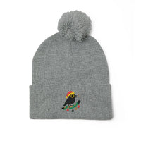 Copy of Embroidered Pom-Pom Knit Beanie — Cozy Winter Hat with Subtle Logo Printify
