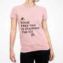 Hockey T-Shirt - Fake Tan Staining Ice Printify