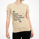 Hockey T-Shirt - Fake Tan Staining Ice Printify