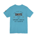Hockey T-Shirt  - Drunk Uncle at Darts Printify