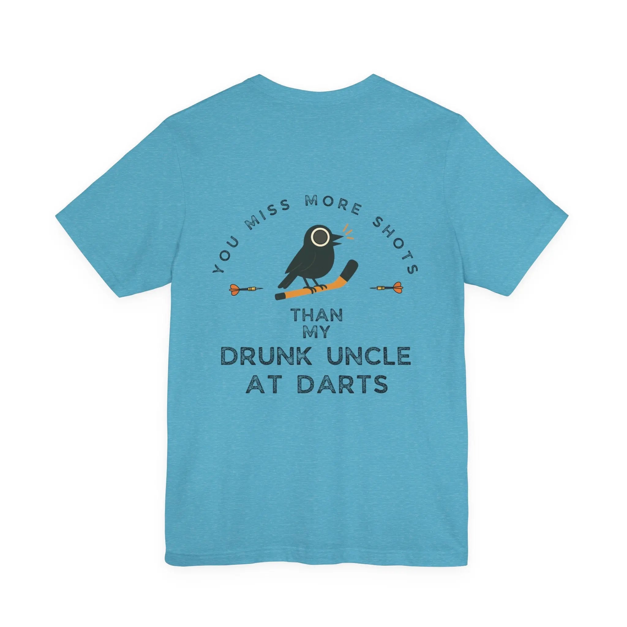 Hockey T-Shirt  - Drunk Uncle at Darts Printify