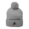 Chirp Season - Pom-Pom Knit Cap Embroidery - Bird Logo Printify