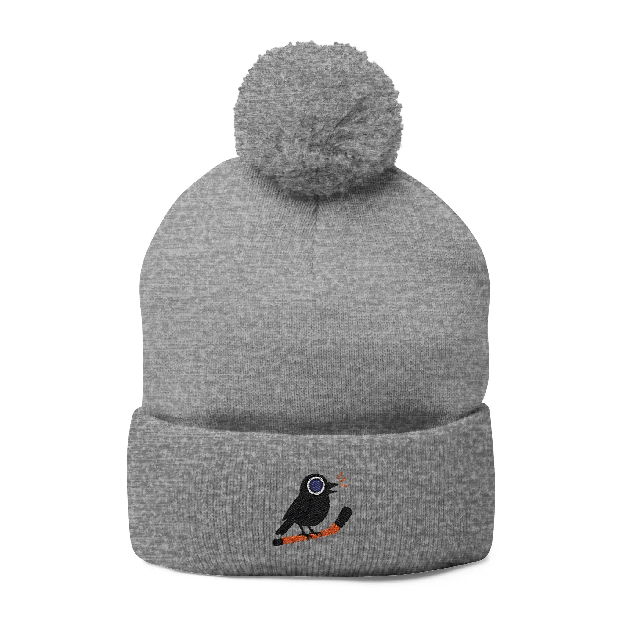 Chirp Season - Pom-Pom Knit Cap Embroidery - Bird Logo