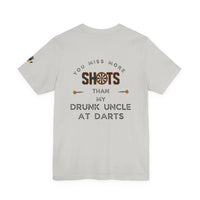 Hockey T-Shirt  - Drunk Uncle at Darts Printify