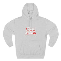 Patriotic 'Puck Off USA' Fleece Hoodie — Canada Flag Graphic Pullover Printify